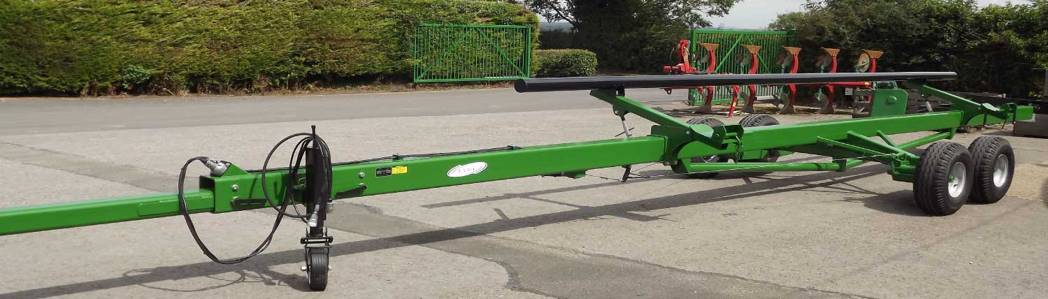 large cutter bar trailers green